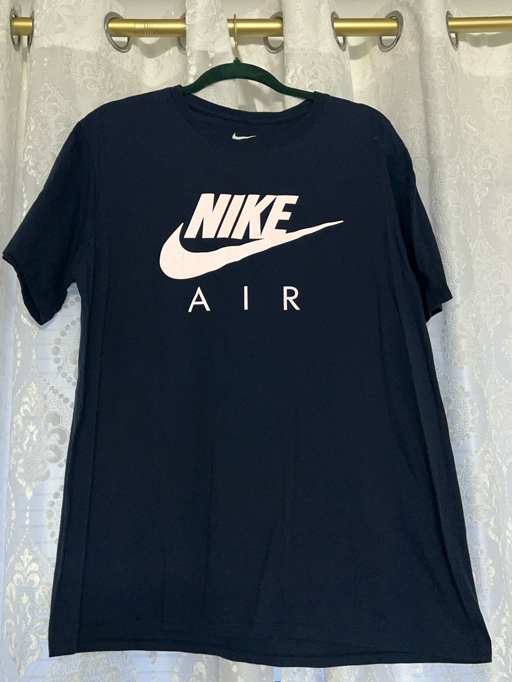 Men’s XL Nike Reflective Logo T Shirt Navy Blue